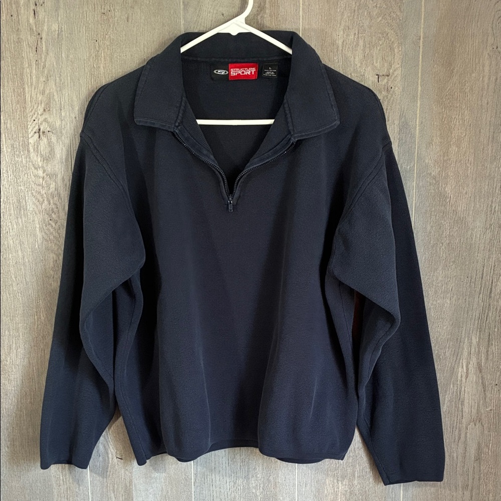 Vintage 90s Thick Sporty Black Unisex Pullover  Large